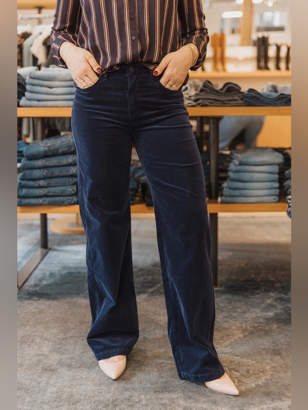 L’agence Clayton Velvet High Rise Wide Leg Pants